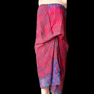 Vintage 80s Rubbermaid Productions Iridescent Strapless Dress